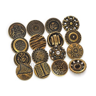 Antikke messing blazer knapper