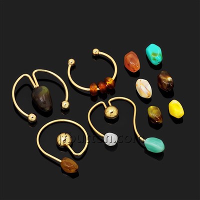 Brugerdefineret sort bikini metalring