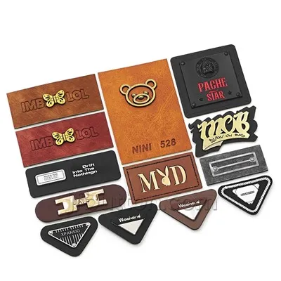 Bukser Læder Patch Med Metal Tag