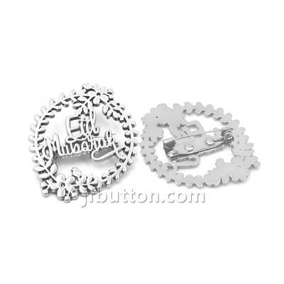 Sliver Christmas Weath Broche