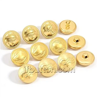 Guld skaftknapper Bulk
