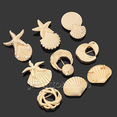 Guld Shell Bikini Connector