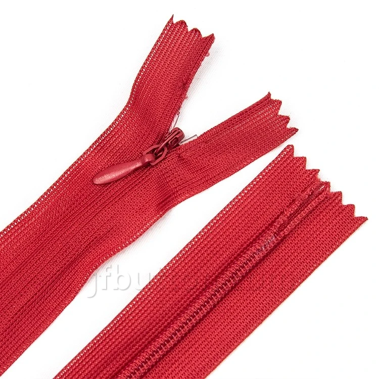 Red Invisible Zipper